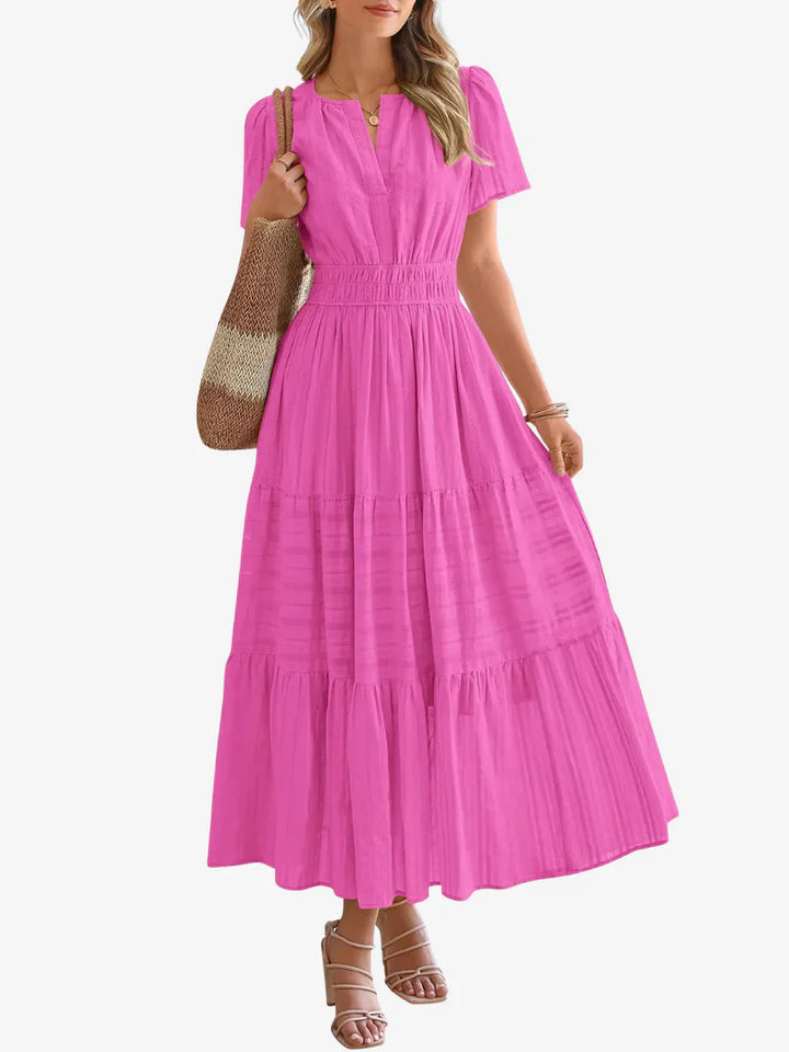 Smocked Waist Tiered Maxi Dress