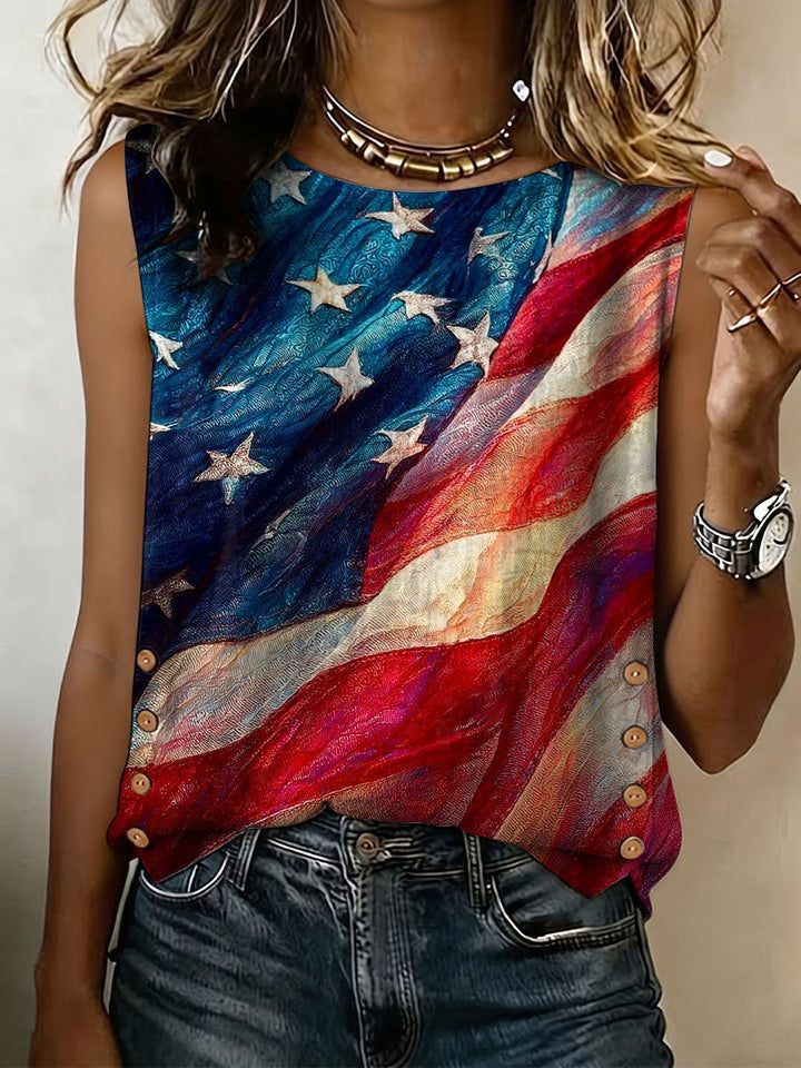 Independence Day American Flag Decorative Pattern Women&