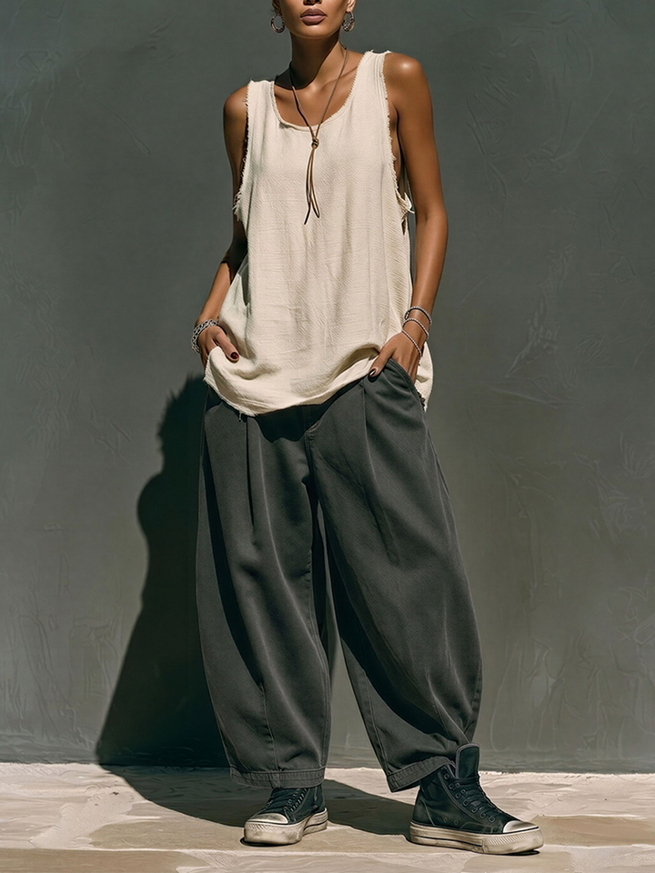 Tank Top &amp; Baggy Pants Casual Set