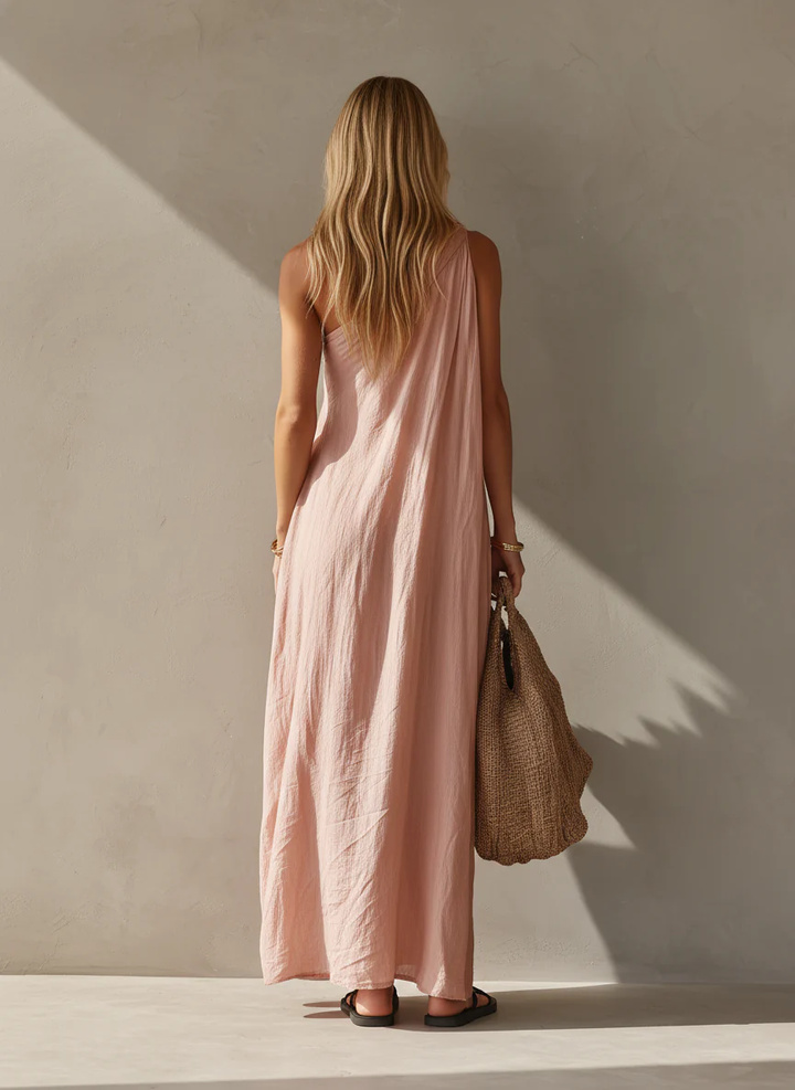Minimalist Off-shoulder Vacation Dress