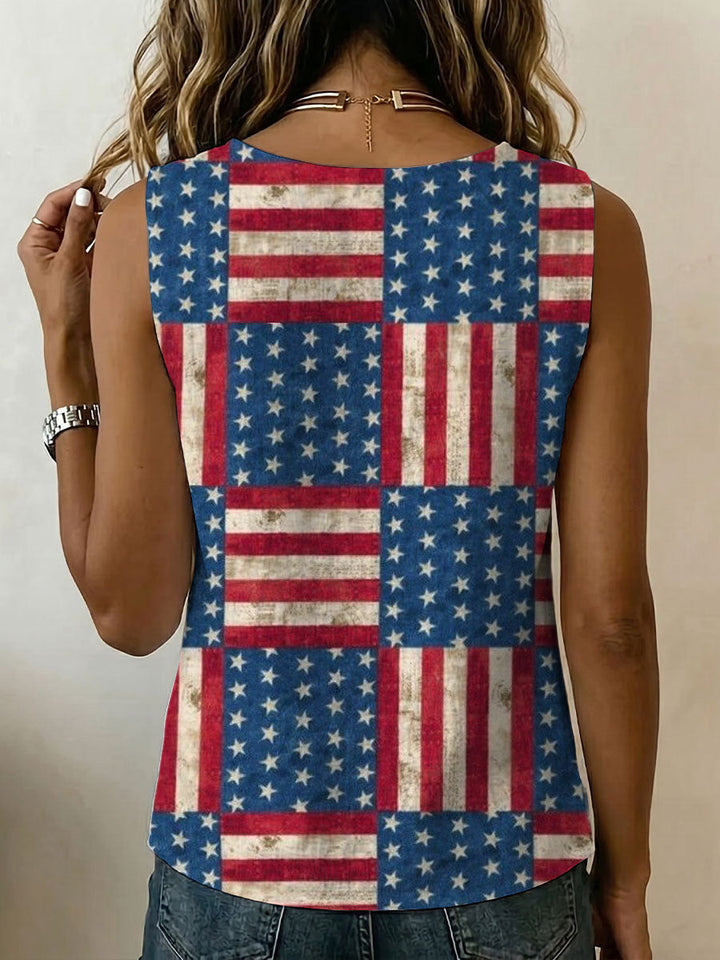 American Independence Day Stars And Stripes Decorative Pattern Women&