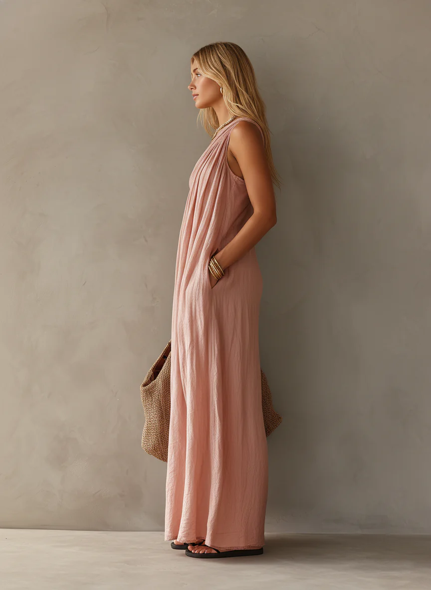 Minimalist Off-shoulder Vacation Dress