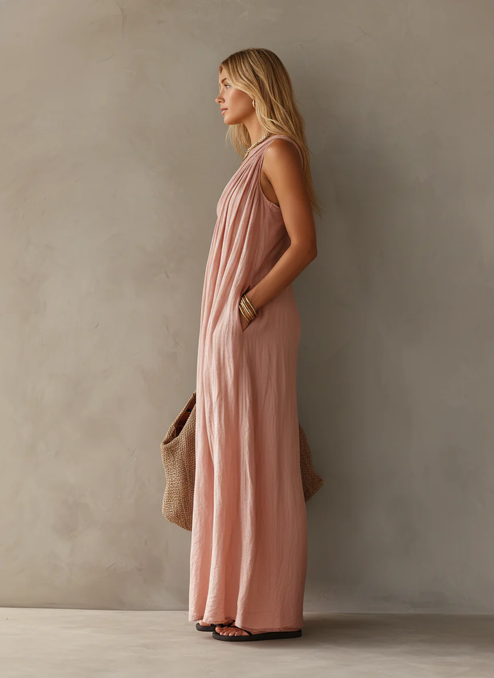 Minimalist Off-shoulder Vacation Dress