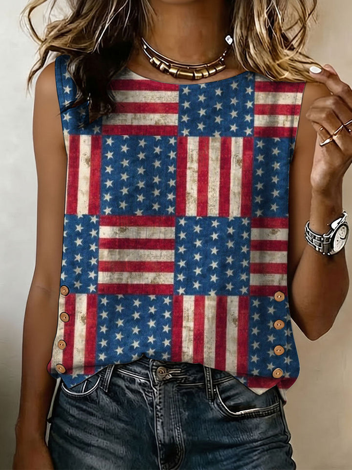 American Independence Day Stars And Stripes Decorative Pattern Women&