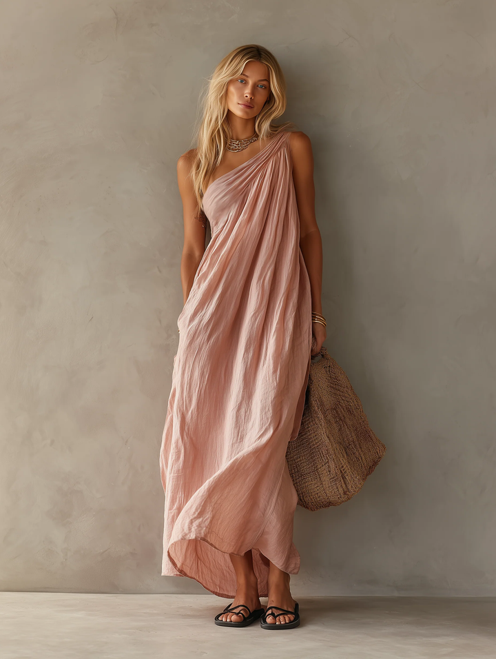 Minimalist Off-shoulder Vacation Dress