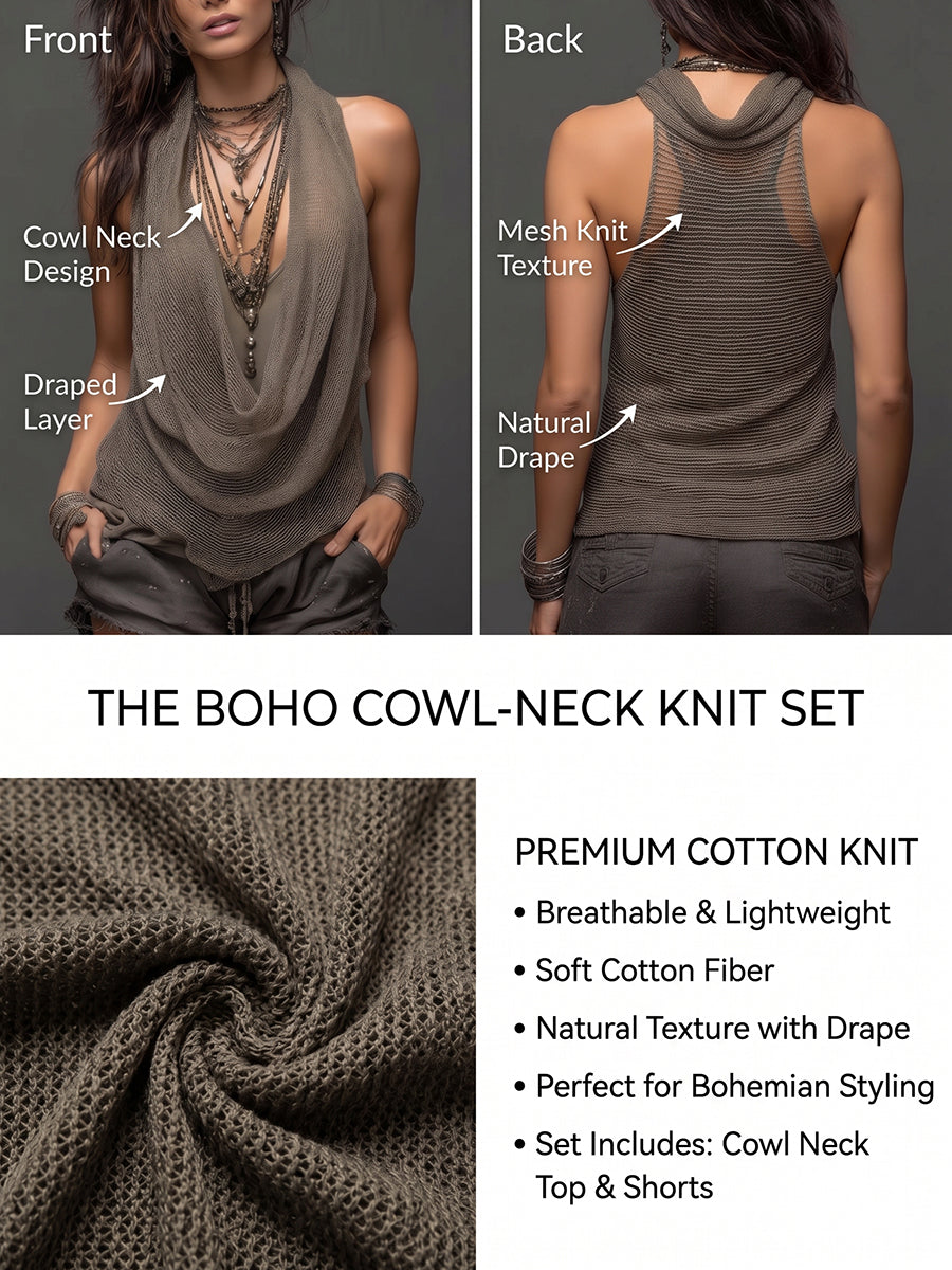 Casual &amp; Sexy Knitted Tank Top Two-piece Set